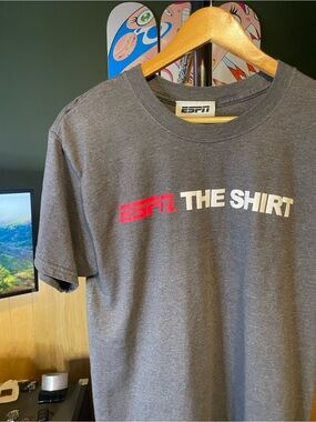 ESPN Men's Gray 'The Shirt' Logo Tee size M
